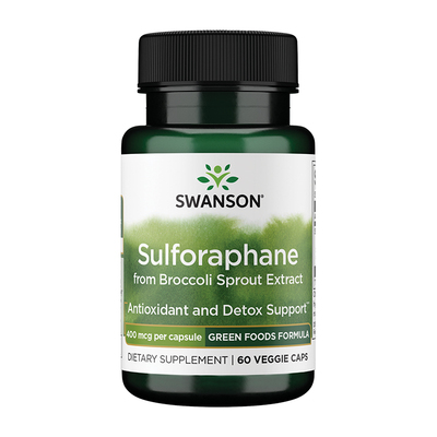 【自营】Swanson斯旺森萝卜硫素400mcg西蓝花天然提取物调节情绪