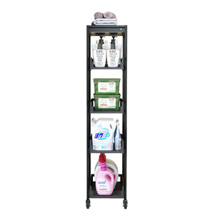 滚筒洗衣机侧面置物架阳台夹缝收纳架卫生间浴室厕所落地抽拉架子