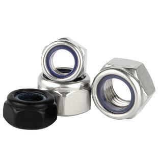 304/316自锁防松螺母201不锈钢尼龙防滑锁紧六角螺丝帽M3M4M5-M30