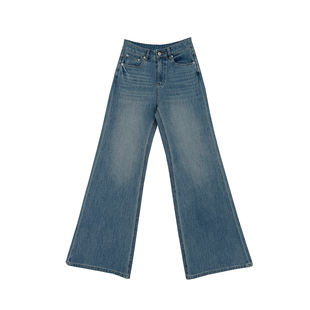 本期王炸~品质微喇牛仔裤女春季新款2026直筒宽松显瘦拖地阔腿裤