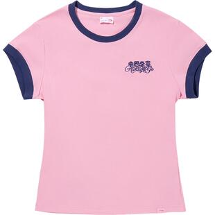 中国李宁T恤女士新款女装夏季休闲上衣修身运动服