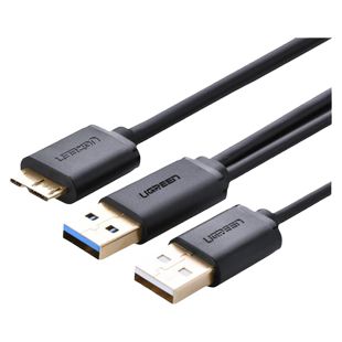 绿联usb3.0移动硬盘数据线双头适用于希捷WD西数东芝三星S5 Note3数据线