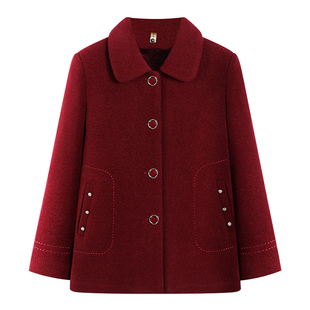 奶奶冬装加绒加厚外套老太太上衣中老年人女装冬季衣服洋气妈妈装