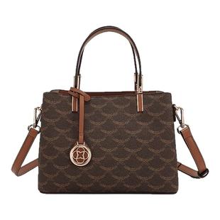 稻草人包包女2026新款大容量手提包撞色妈妈包百搭简约斜挎包正品