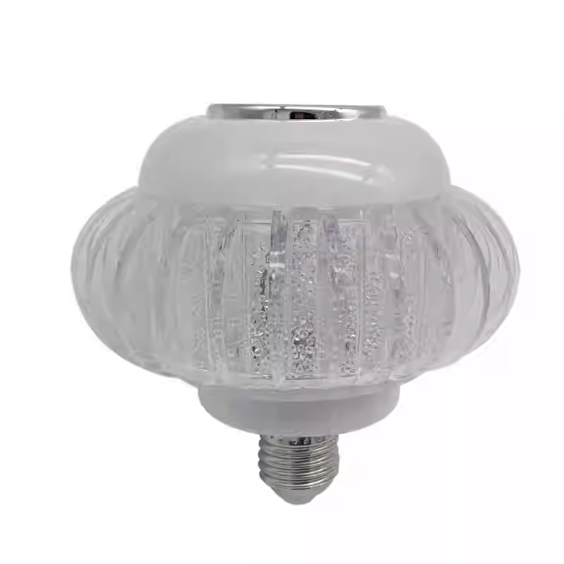 新款LED蓝牙球泡灯笼七彩灯蓝牙音箱遥控音乐RGBE27螺口110V-220V
