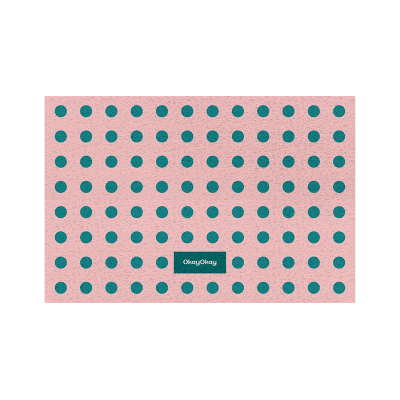 okay环域波点丝圈入户地垫门口家用可裁剪 pvc耐脏防滑除尘脚垫