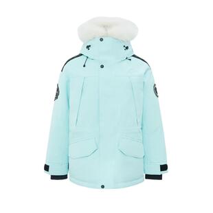 【成毅上班路透】雪中飞冰雪系列25冬男女貉子毛羽绒服工装滑雪S