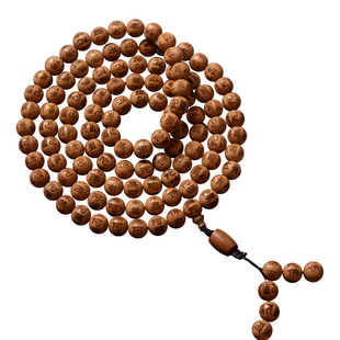 木鱼和善精品老料六道木佛珠个性刻字念珠108颗手持文玩