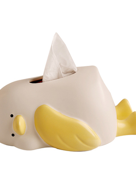 躺平鸭客厅纸巾盒贝汉美陶瓷