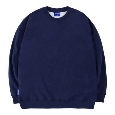 WASSUP重磅纯色圆领卫衣情侣款