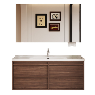 惠达中古风浴室柜组合陶瓷一体盆卫生间洗漱台洗手洗脸盆柜可定制