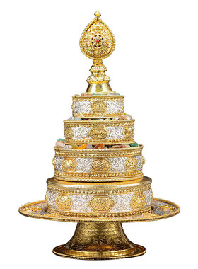 尼泊尔进口曼扎盘摆件