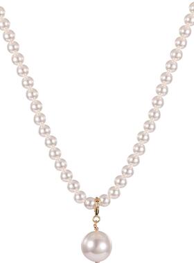 可拆卸吊坠！正圆施家珍珠项链