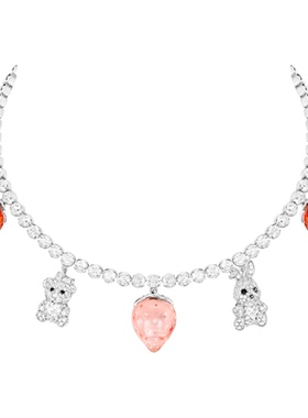 GEMOLA/格莫拉小熊兔兔草莓派对choker项链可调节