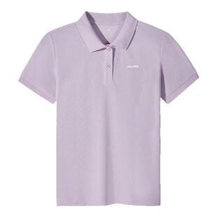 骆驼polo衫女运动T恤 夏季羽毛球网球服透气翻领半袖上衣速干短袖