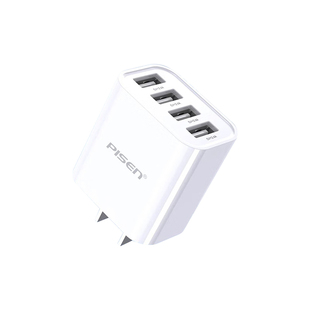 品胜三口充电器usb插头多口四口三合一拖三通用手机冲电插座适用苹果16/17华为小米3C认证多孔typec充电头5v