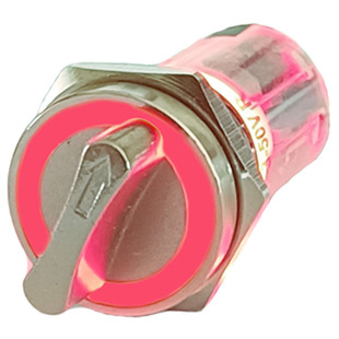 16mm二档旋钮三档切换汽车改装带灯自锁远近光灯防水转向选择开关