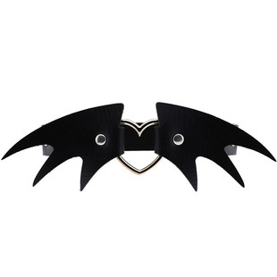 pu腿环女性感装饰品个性街拍腿圈朋克酒吧吊袜带皮爱心黑色大腿链