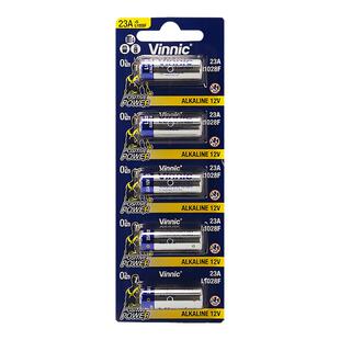 Vinnic松柏23A12V车钥匙卷帘门防盗器L1028F碱性小电池5粒包邮