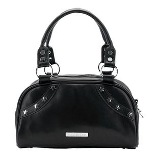 木与石包包手提包女大容量小众设计黑色保龄球波士顿包单肩斜挎包