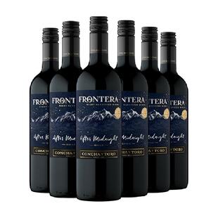 智利原瓶进口ConchayToro干露缘峰夜收紫夜半甜红葡萄酒750ml*6瓶