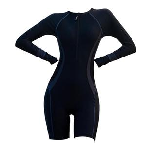 泳衣女款2026新款长袖保守遮肉显瘦连体大码游泳馆专业泡温泉泳装