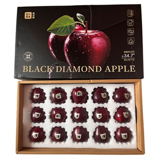 甘肃天水黑钻苹果5斤高档礼盒圣诞蛇果顺丰花青素宝宝送礼老人