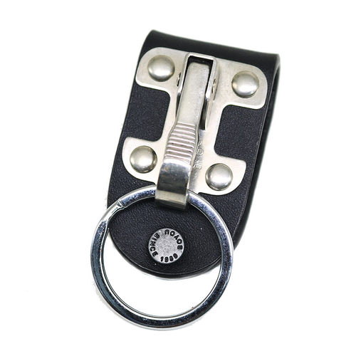 上海博友不锈钢真皮腰挂汽车钥匙扣穿腰带皮带单环宽座钥匙圈B910