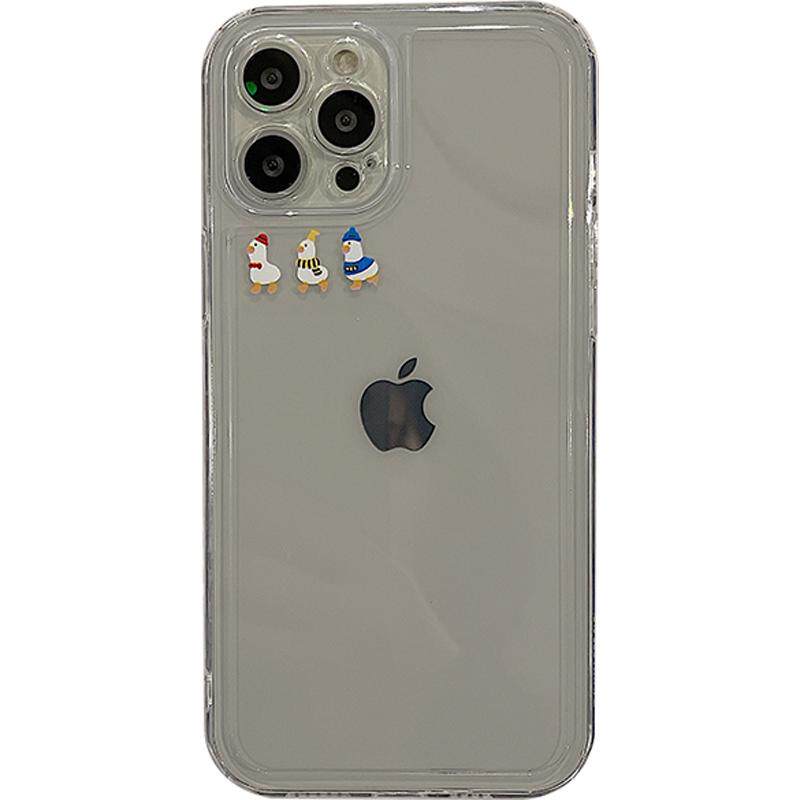 恩王 韩国侧边卡通小熊鸭子适用苹果17手机壳iphone15/16promax的新款创意14/13可爱xr/xs情侣12