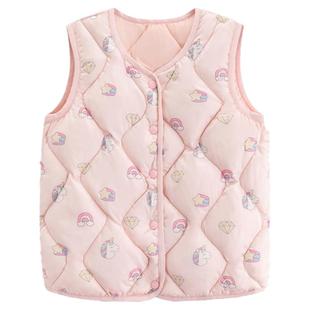 波姆熊儿童羽绒马甲轻薄两面穿2025秋冬季新款宝宝男女童保暖马夹