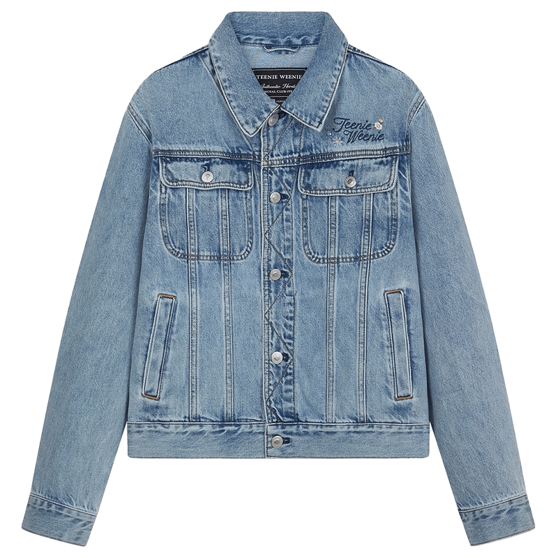 TeenieWeenie小熊女装外套2025秋季新款简约休闲学院时尚牛仔上衣