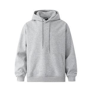 MRCYC灰色短款连帽重磅卫衣男2026春季新款宽松上衣韩系通勤穿搭