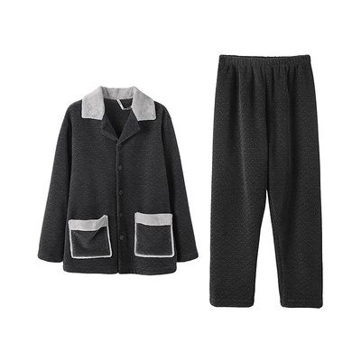 安之伴【巨保暖】情侣睡衣冬季冬款复合绒提花珊瑚绒男女士家居服