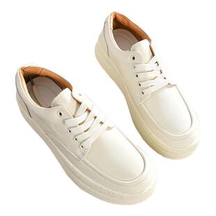 JIN口小牛皮+防滑鞋底！春夏季男士高端小白鞋真皮低帮平底鞋板鞋