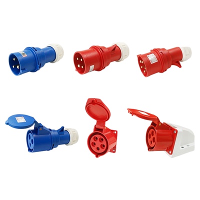 德力西DEP2工业插头插座3芯4芯5芯16A 32A防水防腐航空公母连接器