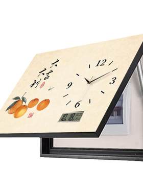 电表箱装饰画静音挂钟万年历