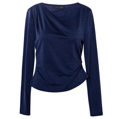 罗衣气质通勤修身针织衬衫