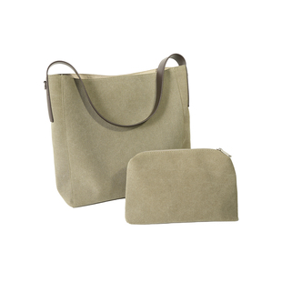 小禾【托特包】100水洗棉抗皱易打理皮肩带通勤旅行大容量托特包