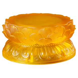 水琉璃莲花佛像神像底座供佛加厚供台室内家用寺庙圆形须弥座摆件