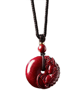 【已过香香】朱砂平安扣貔貅吊坠