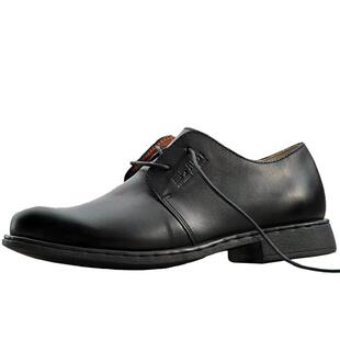 手工缝线永不开胶男士黑色皮鞋低邦工装皮鞋疯马皮男鞋英伦复古风