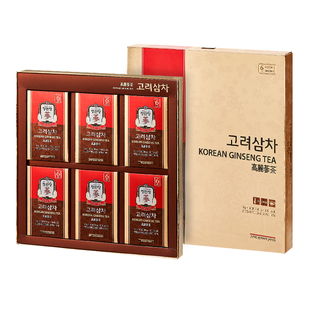 韩国正官庄进口6年根红参高丽参茶60包皂苷滋补人参红参茶送礼