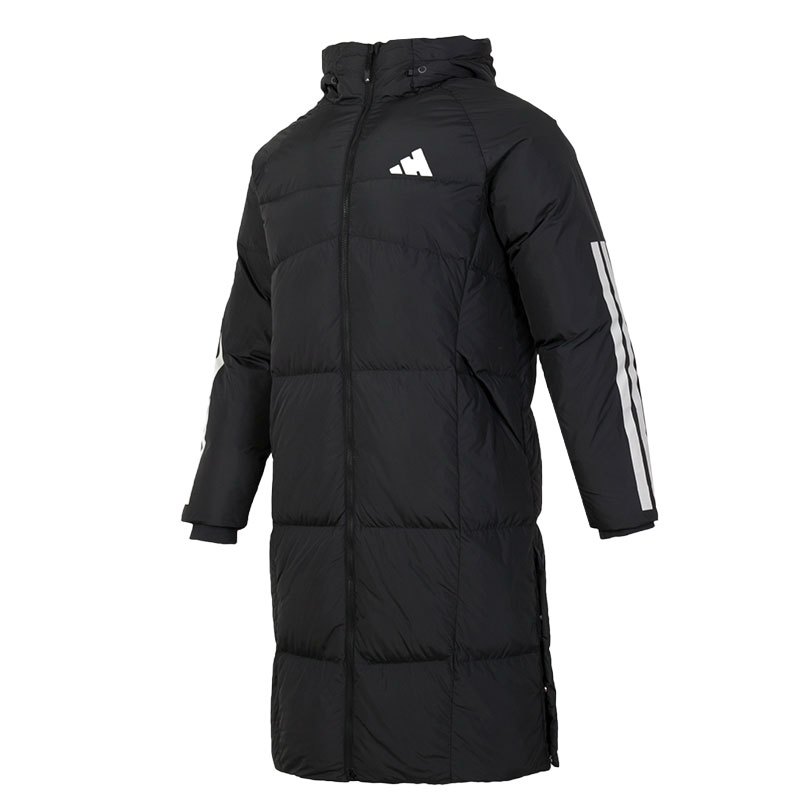 【自营】Adidas阿迪达斯羽绒服男装长款运动服保暖简约连帽外套