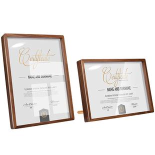 sviao/速销宝 A4荣誉证书框奖状装裱框优秀员工获奖牌匾定制高档实木授权书聘书任命书亚克力展示框摆台