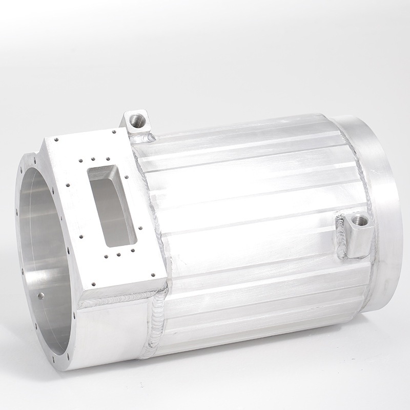 铝合金电机外壳 生产法兰出线铝合金拉伸型材 水冷电机外壳