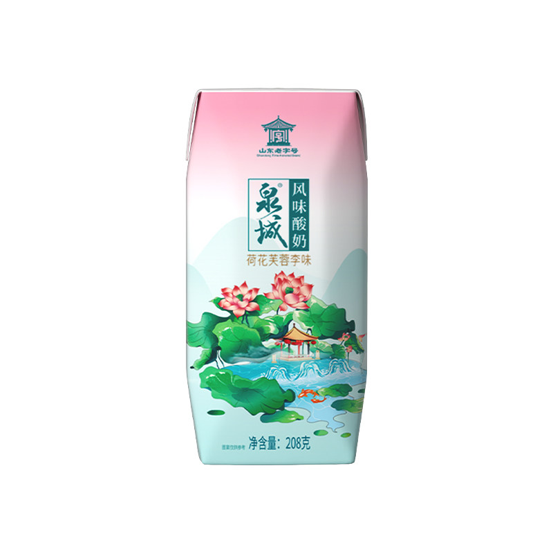 【泉城好礼】佳宝泉城系列荷花酸奶荷叶牛奶把子肉酸奶奶啤整箱装
