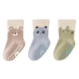 宝宝地板袜春秋季婴儿袜子防滑隔凉一岁学步袜男宝儿童室内中筒袜