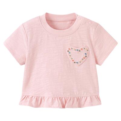 babylove女宝宝竹节棉短袖T恤