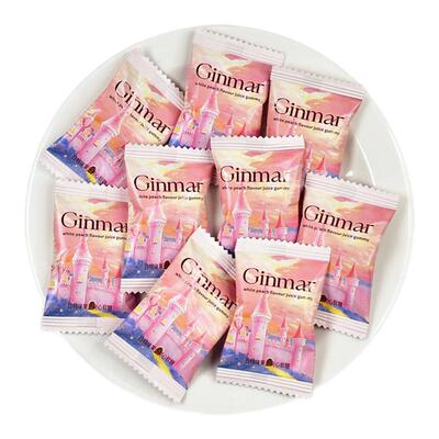 GINMAR金玛白桃味果汁夹心软糖结婚喜糖果橡皮糖爆款休闲零食散装