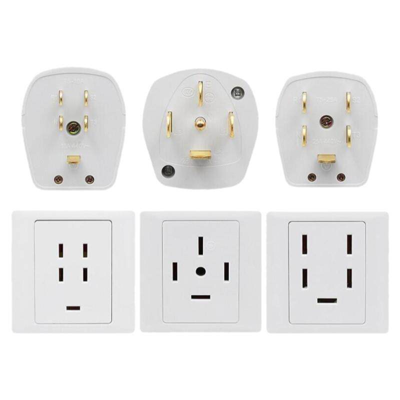 86三相五线插座插头16A25安32a五孔380v440V工业专用机器电源面板